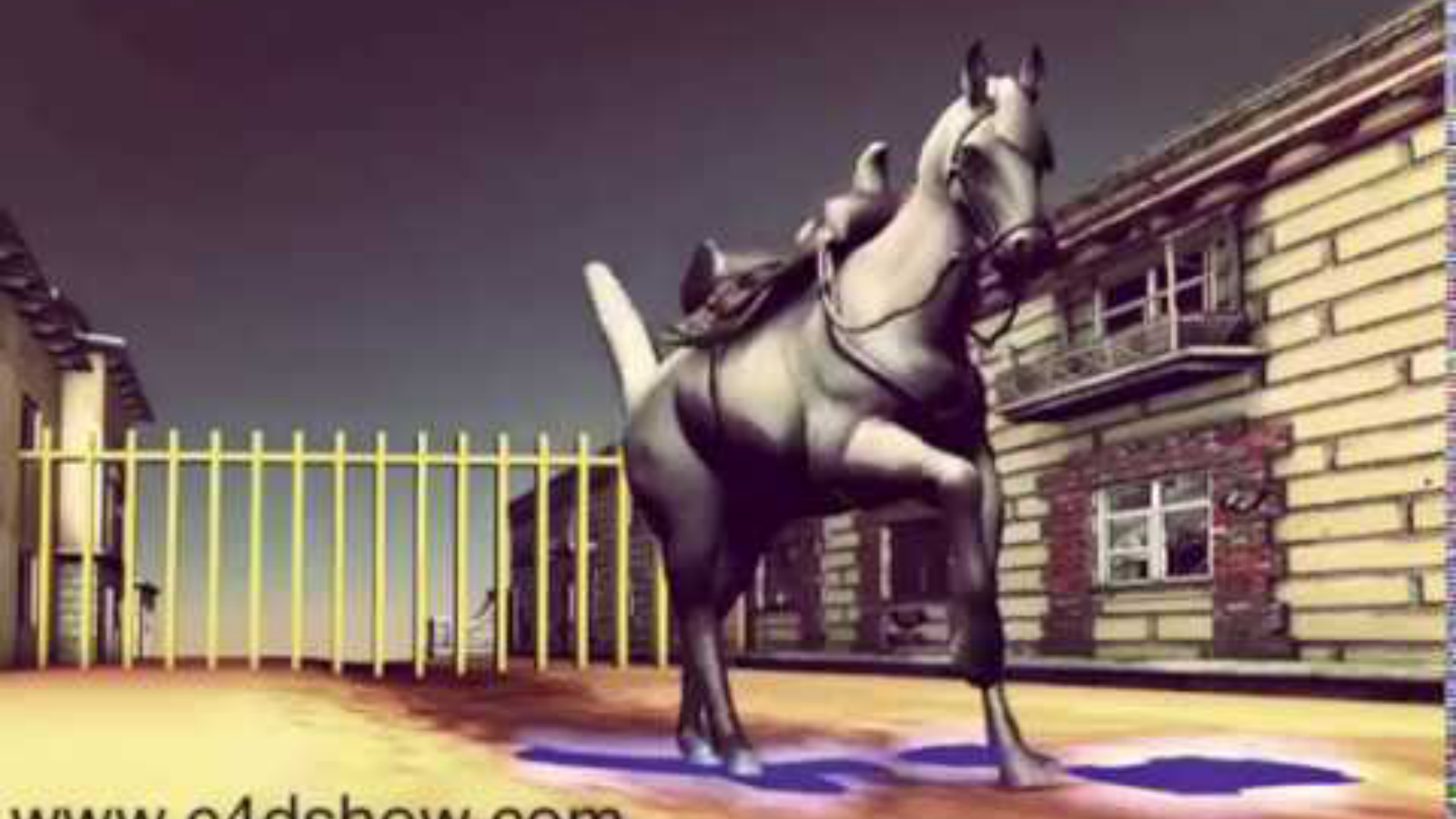 CINEMA 4D Pferderennen-Horse race